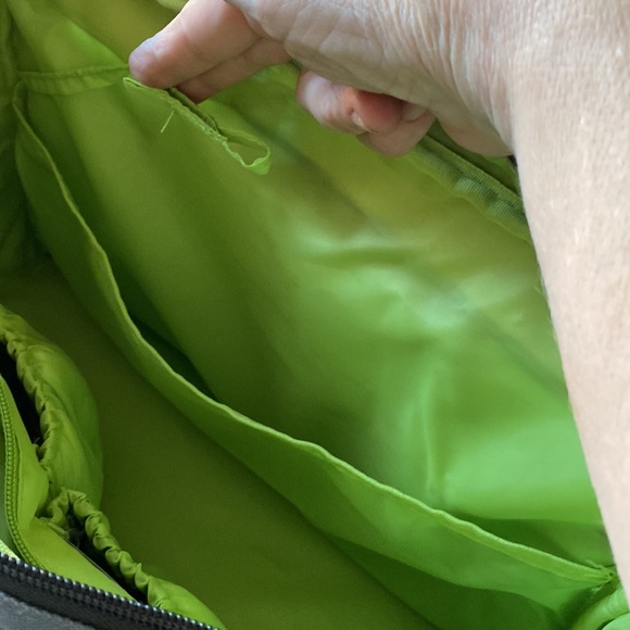 NWOT- Eddie Bauer Diaper Bag Lime Green. & Gray, multiple Pockets, Changing Pad - Picture 8 of 16